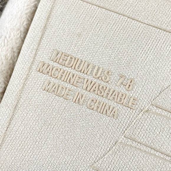 CHARTER CLUB • Cream/Brown Faux Fur Trimmed House Slippers - Picture 15 of 16